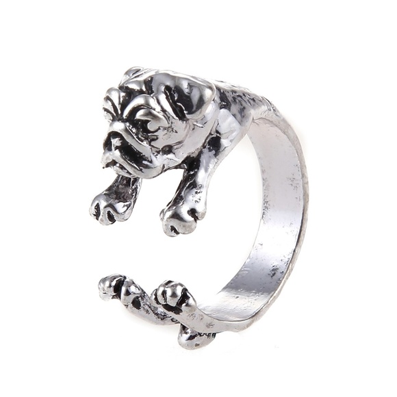 French Pug Necklace & Ring - Picture 2 of 4